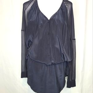 Wilfred Aritzia 100% Silk Side Tie Top Dress Coverup